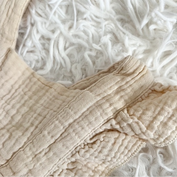 SHEIN Baby Girls Cream Tiered Ruffle Romper, Size 0-3M - Picture 3 of 7